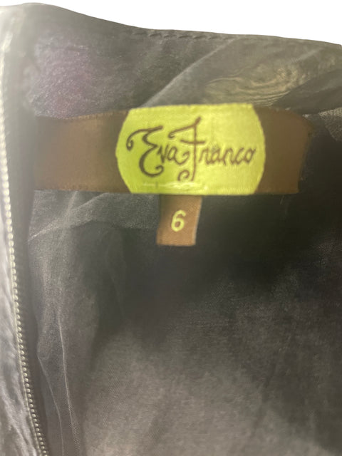 Vestido Eva Franco Tejido Sin mangas Negro - Talla 6