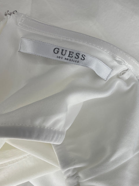 Blusa Guess Abullonado Liso Blanco - Talla S