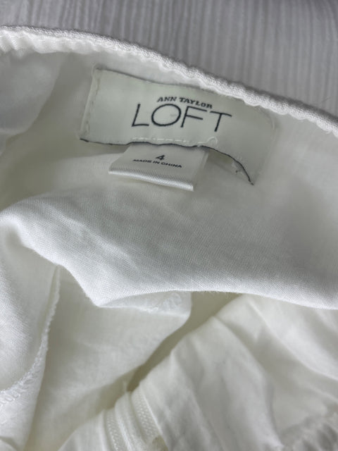 Vestido Ann Taylor Tejido Maxi Blanco - Talla 4