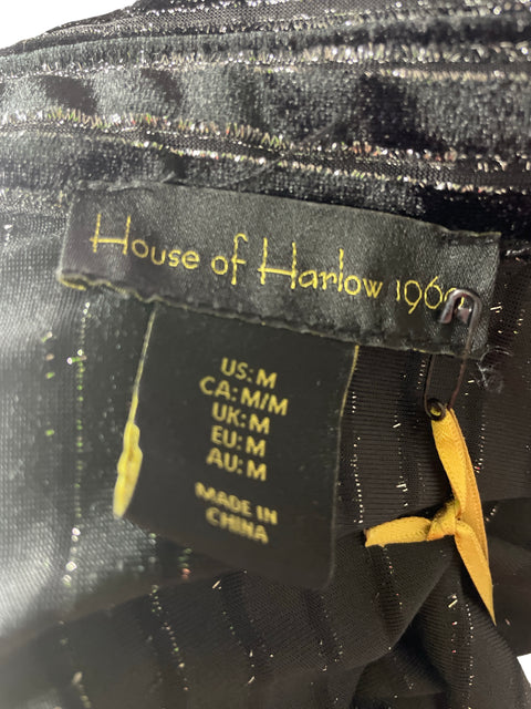 Vestido House Of Harlow 1960 Rayas Manga larga Brillo Gris - Talla M