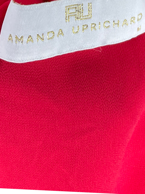 Vestido Amanda Uprichard Mini Liso Rojo - Talla M