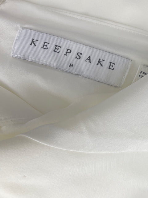 Vestido Keepsake Liso Encaje Blanco - Talla M