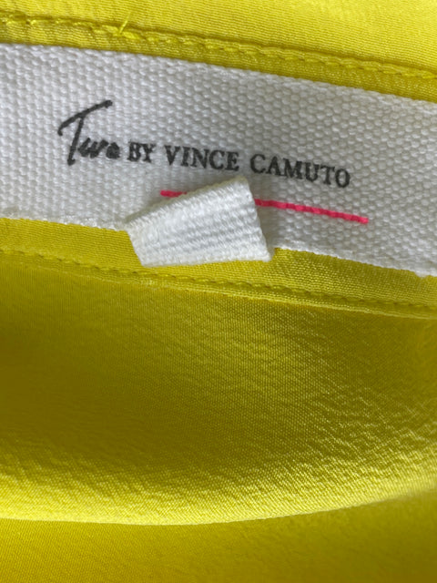 Blusa Vince Camuto Liso Bolsillo Amarillo - Talla XL