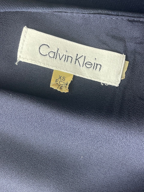 Blusa Calvin Klein Liso Mangas caidas Azul - Talla XS