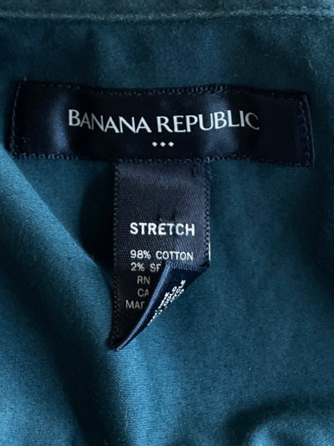Camisa Banana Republic Manga larga Stretch Verde - Talla L