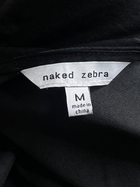 Romper Naked Zebra Fluido Pinzas Negro - Talla M