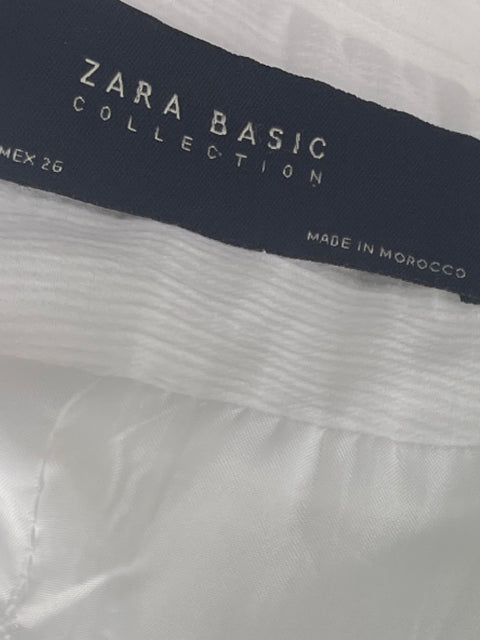 Chaqueta Zara Basic Liso Manga larga Blanco - Talla S