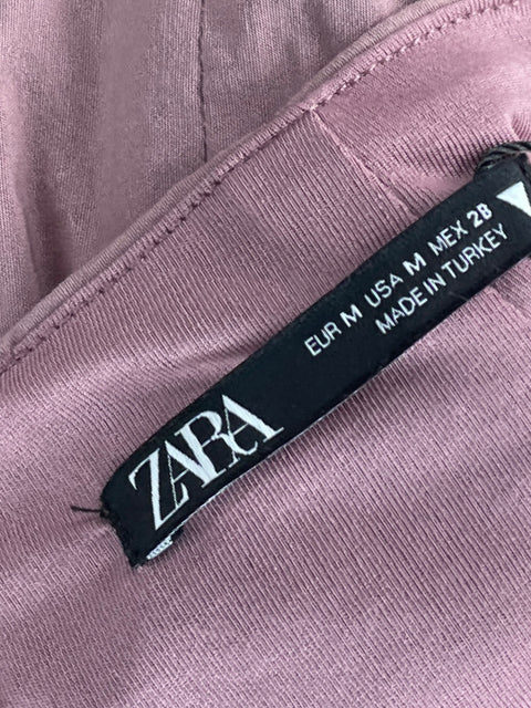 Vestido Zara Back out Mini Rosado - Talla M