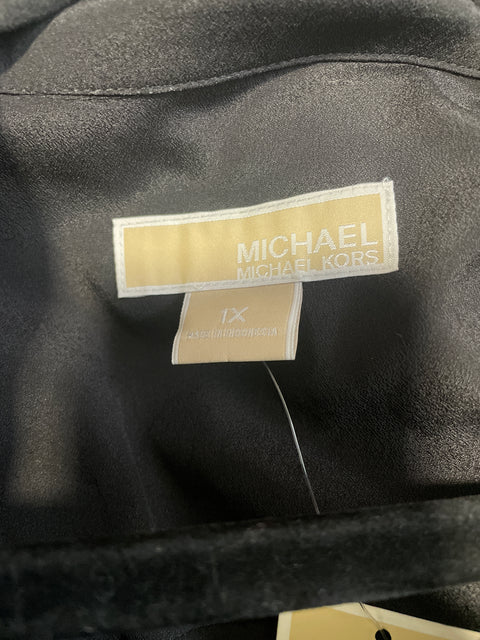 Blusa Michael Kors Bolsillo Zipper Negro - Talla XXL