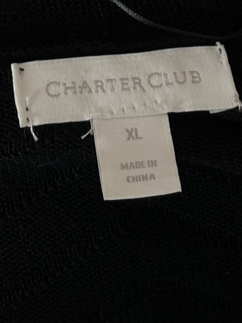Cardigan Charter Club Midi Negro - Talla XL