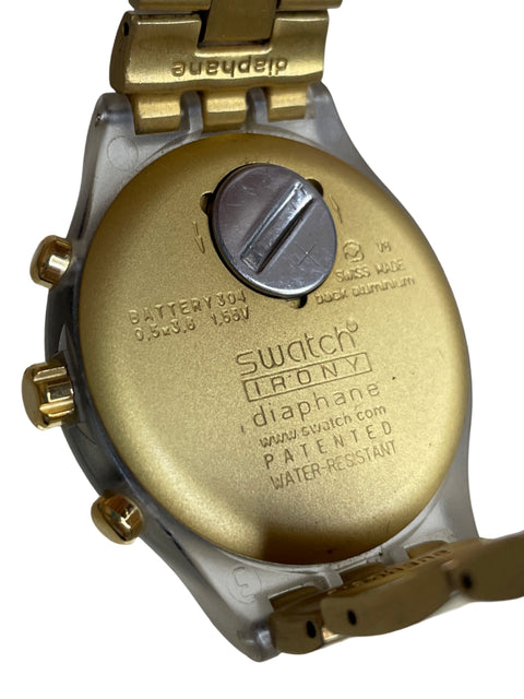 Reloj Swatch Irony Diaphane Dorado - Talla U