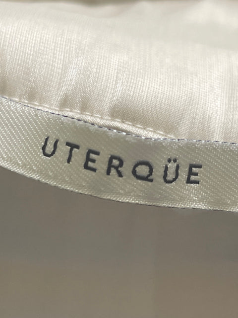 Pantalón Uterque Palazo Seda Beige - Talla S