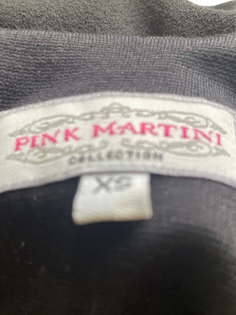 Vestido Pink Martini Midi Plisado Negro - Talla XS