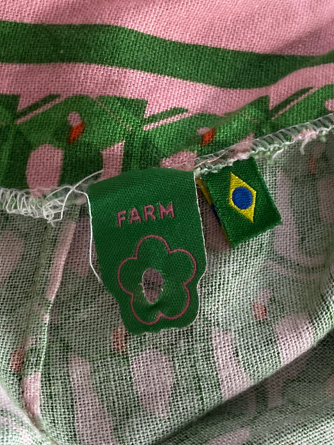 Mono Farm Halter Estampado Verde - Talla S