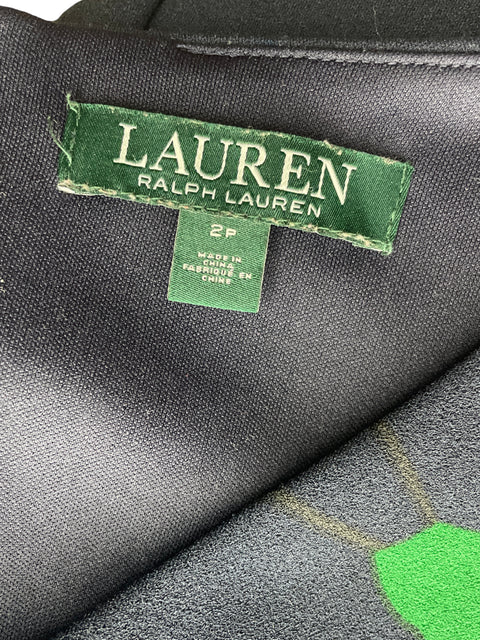 Vestido Ralph Lauren Estampado Midi Azul - Talla 2