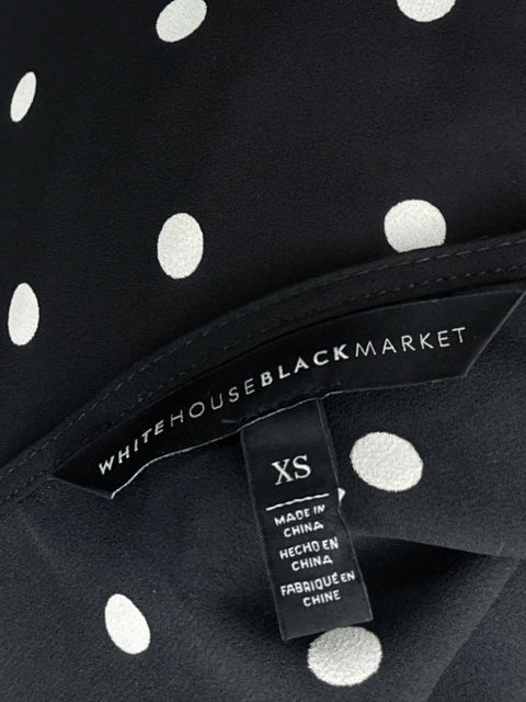 Conjunto White House Black Market Polka dot Midi Negro - Talla XS