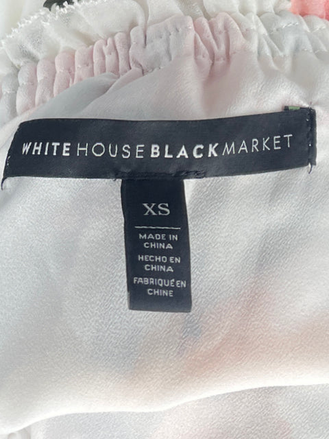Vestido White House Black Market Vuelos Floral Blanco - Talla XS