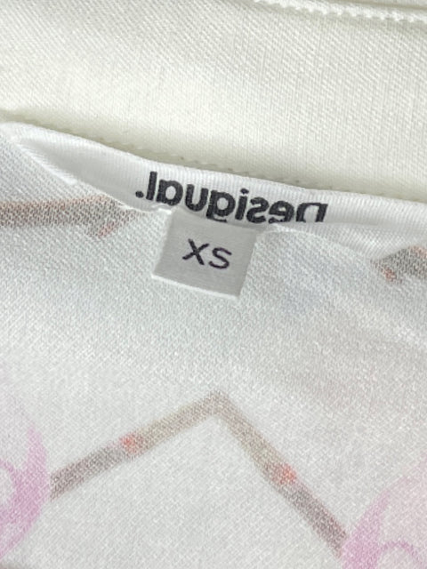 Vestido Desigual Camisero Floral Morado - Talla XS