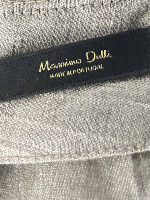 Falda Massimo Dutti Midi Liso Beige - Talla M