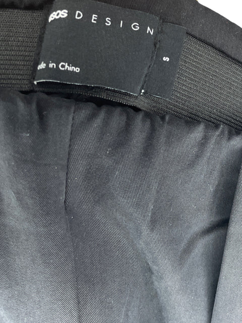 Pantalón Asos Palazo Pliegue Negro - Talla S