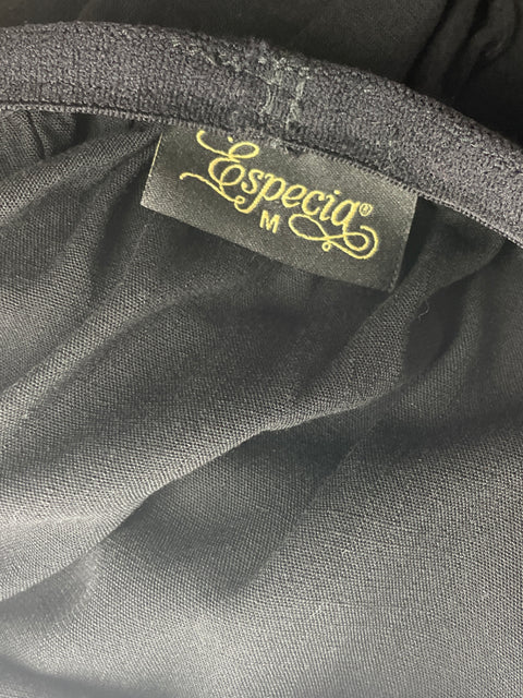 Vestido Especia Maxi Ruchas Negro - Talla M