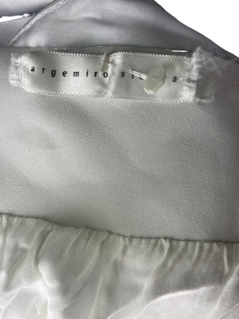 Falda Argemiro Sierra Maxi Ruchas Blanco - Talla L