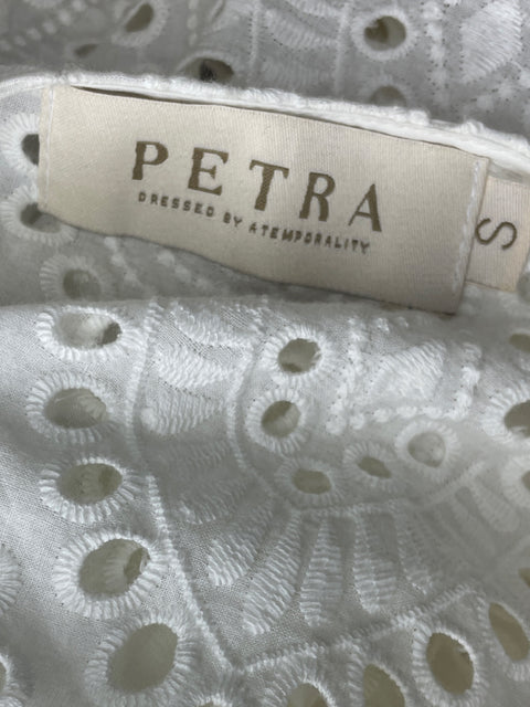 Blusa Petra Troquelado Amarrado en mangas Blanco - Talla S