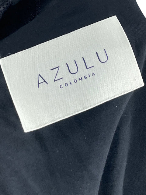 Vestido Azulu Midi Estampado Negro - Talla L