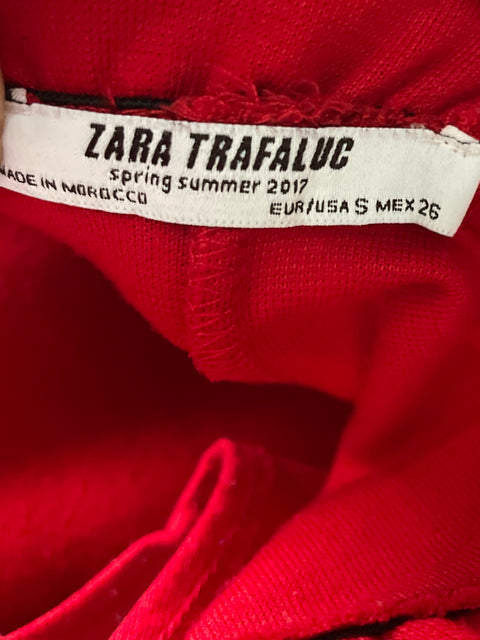 Vestido Zara Trafaluc Mini Liso Rojo - Talla S