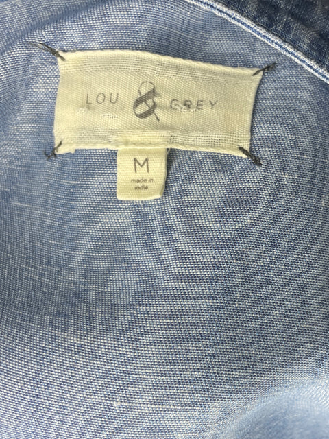 Blusa Lou&grey Cuello v Manga larga Azul - Talla M