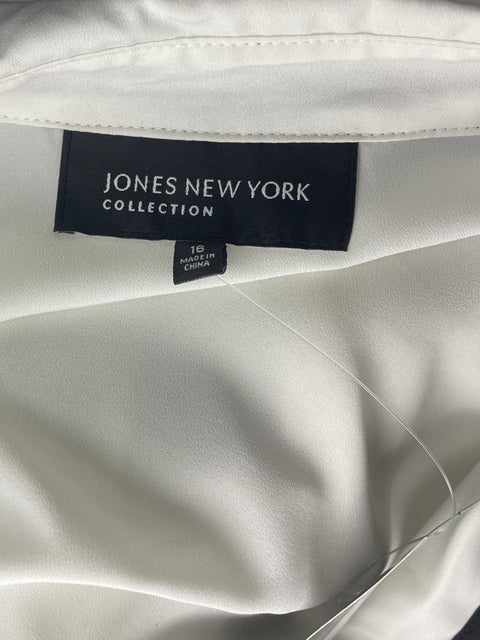 Blusa Jones New York Fluido Liso Blanco - Talla 16