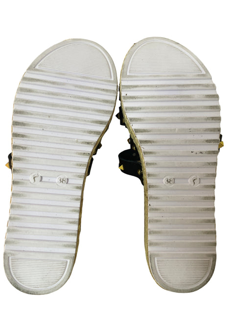Zapato Mercedes Campuzano Plataforma Tachas Negro - Talla 38