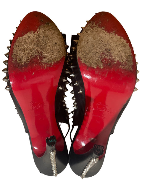Sandalia Christian Louboutin Lady Clou Plataforma Tacón alto Negro - Talla 38