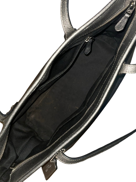 Bolso Coach Tote Metalizado Gris - Talla U