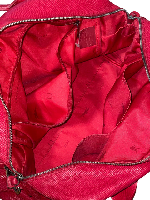 Cartera Longchamp Quadri Cuero Rojo - Talla U