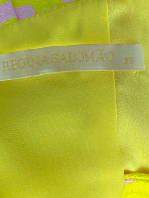 Vestido Regina Salomão Mini Cobertor removible Amarillo - Talla 36