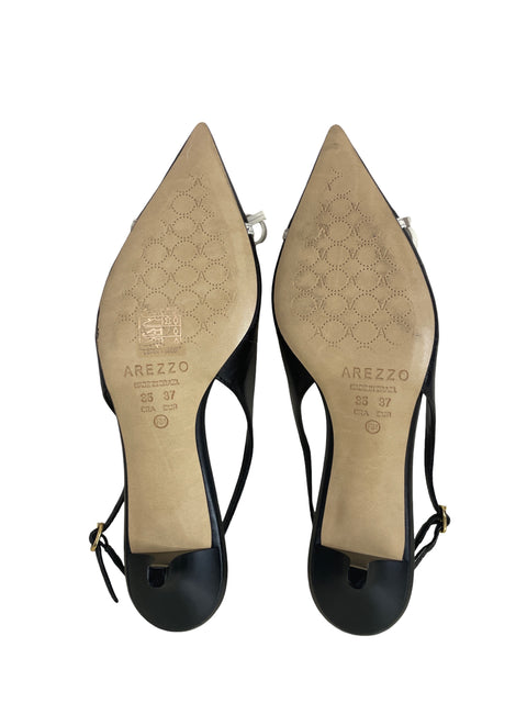 Zapato Arezzo Tacón bajo Punta cerrada Destalonado Negro - Talla 37