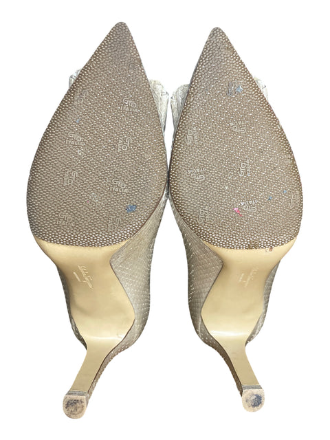 Zapato Salvatore Ferragamo Tacón bajo Beige - Talla 5.5