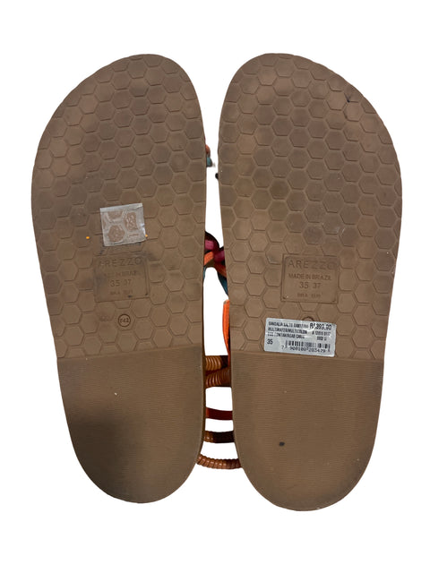 Zapato Arezzo Plataforma Tiras Rosado - Talla 35