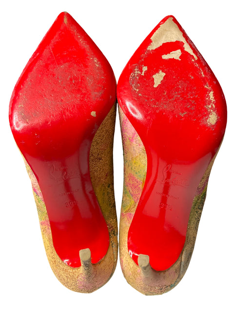 Christian Louboutin Corck Hells Beige-Talla 39.5