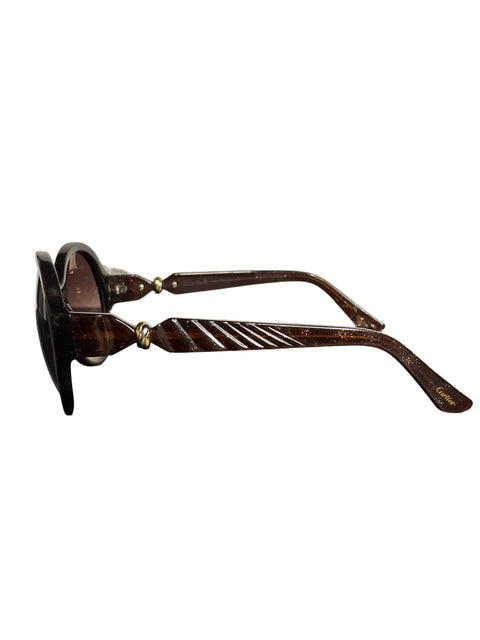 Lente Cartier Trinity Sun Glasses Redondo Marrón - Talla U