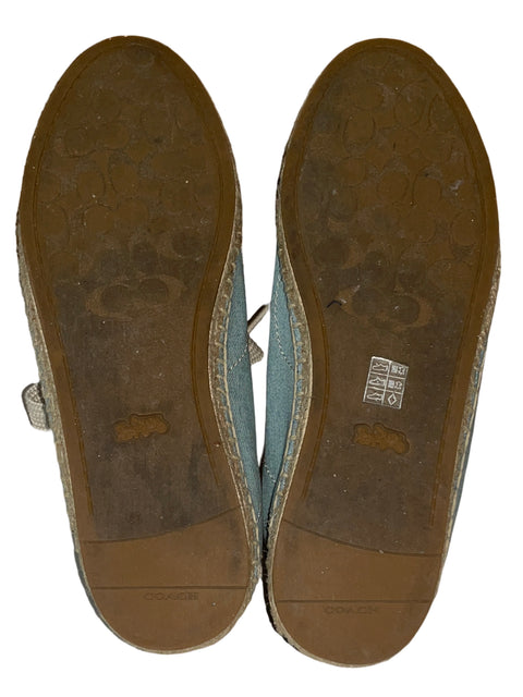 Zapatilla Coach C101 Low Spadrille Jeans Cordones Azul - Talla 7.5