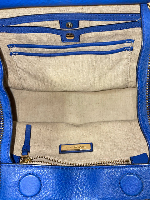 Cartera Tory Burch Half Moon Satchel Liso Azul - Talla U