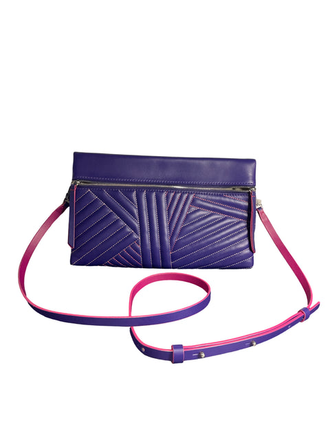 Cartera Carolina Herrera Inro Bordado Morado - Talla U