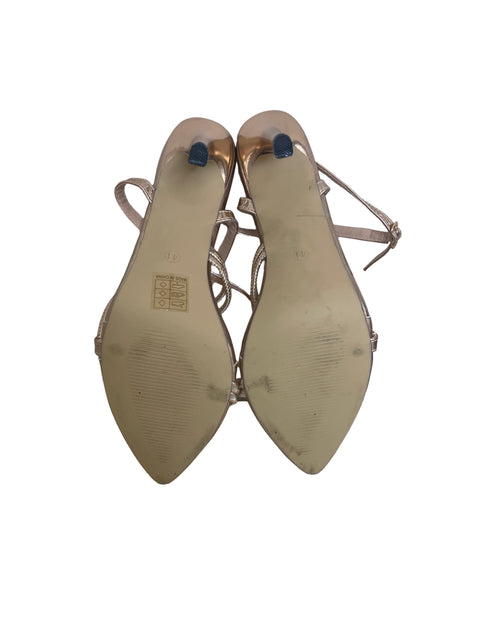 Zapato Tesoro Tps Tacón alto Punta abierta Dorado - Talla 41