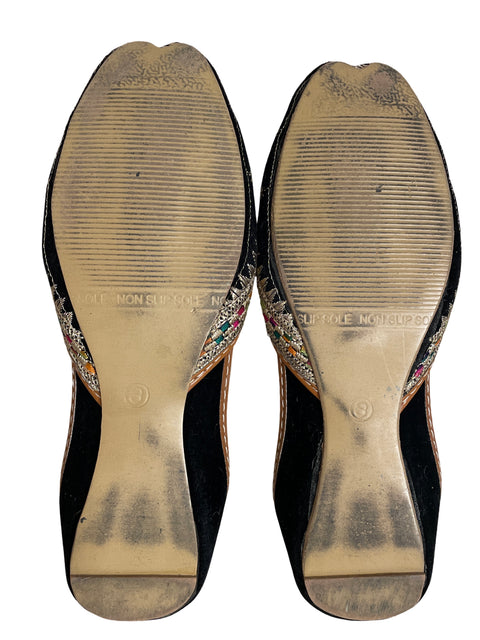 Sandalia A&f Shoes Bordado Dorado Dorado - Talla 8