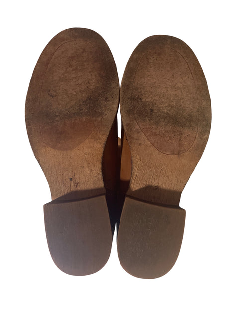 Zapato Natallee Botas Cuero Tacón cuadrado Marrón - Talla 7
