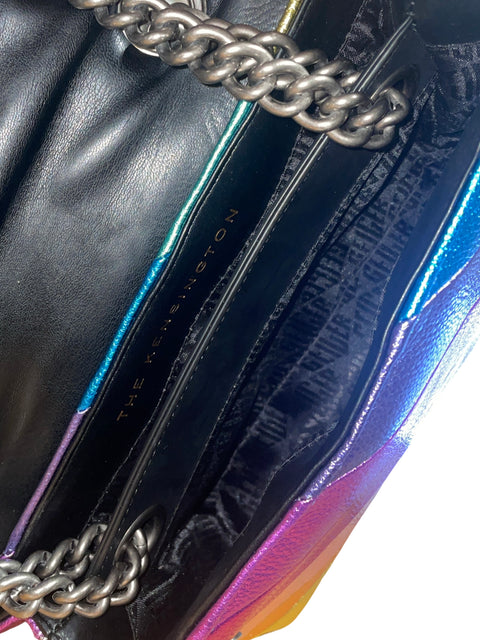 Cartera Kurt Geiger The Kensington Multicolor Metalizado Rosado - Talla U