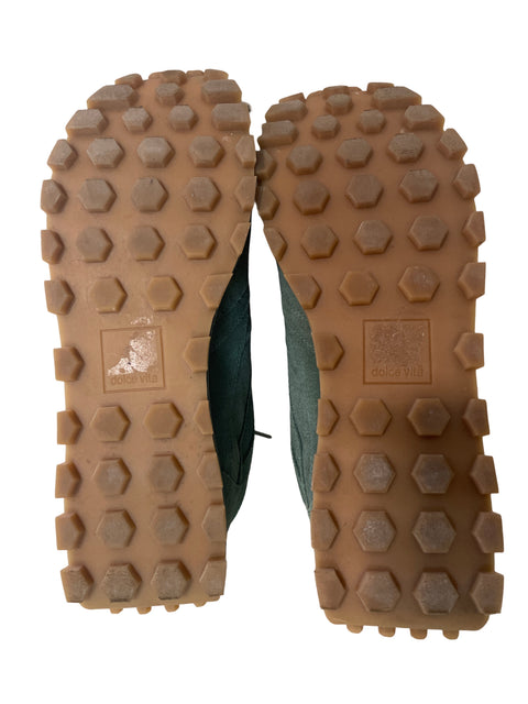 Zapatilla Dolce Vita Terciopelo Suela Cordones Verde - Talla 7