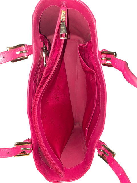 Cartera Tory Burch York Buckle Tote Liso Rosado - Talla U